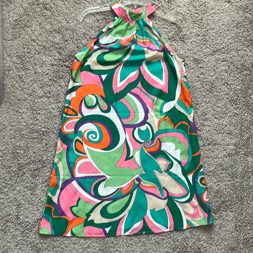 Halter neck tunic dress